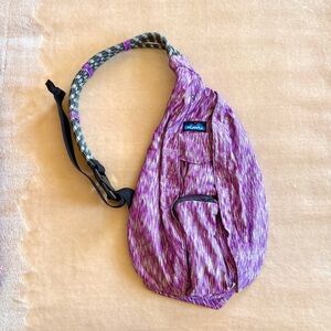 Purple & Gray KAVU Sling Bag with Adjustable Strap